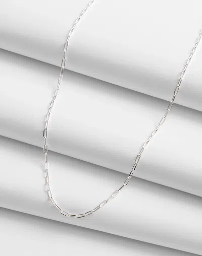 Madewell Demi-fine Paperclip Chain Necklace In White