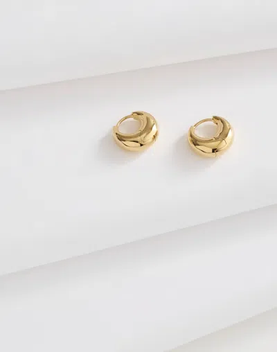 Madewell Demi-fine Puffy Hoop Earrings In Gold