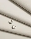 Madewell Delicate Collection Demi-fine Puffy Hoop Earrings In Sterling Silver