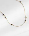 Madewell Demi-fine Sapphire Station Necklace In Gold