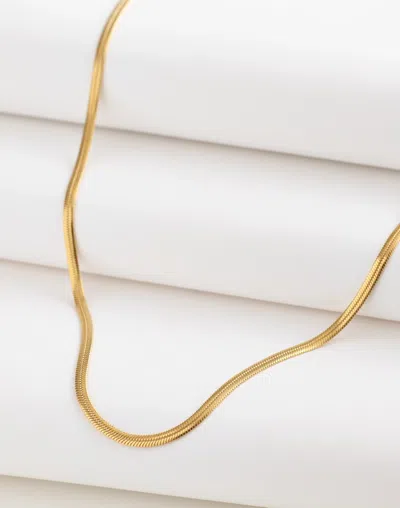 Madewell Demi-fine Skinny Herringbone Chain In 14k Gold