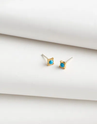 Madewell Demi-fine Turquoise Dotted Stud Earrings