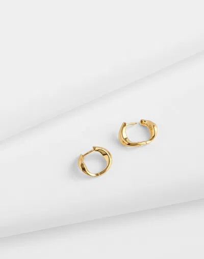Madewell Demi-fine Twist Huggie Hoop Earrings In Gold