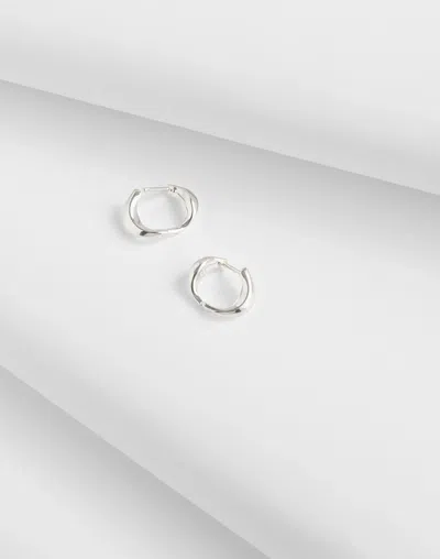 Madewell Demi-fine Twist Huggie Hoop Earrings In Metallic