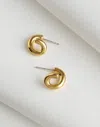 Shop Madewell Demi-fine Twisted Huggie Hoop Earrings