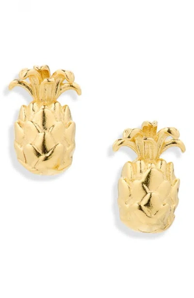 Madewell Demi-fine Pineapple Stud Earrings In Gold
