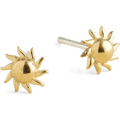 Madewell Demi-fine Sun Stud Earrings In Gold