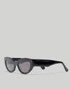 Madewell Demmera Sunglasses In Black Coal