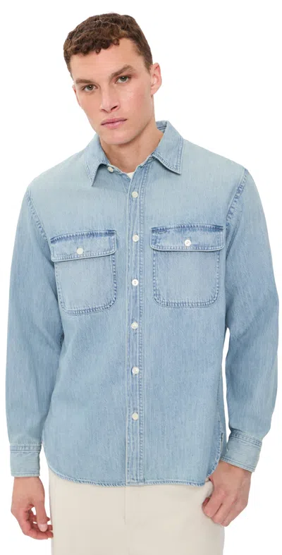 Madewell Denim Button Down Shirt Hankins In Blue
