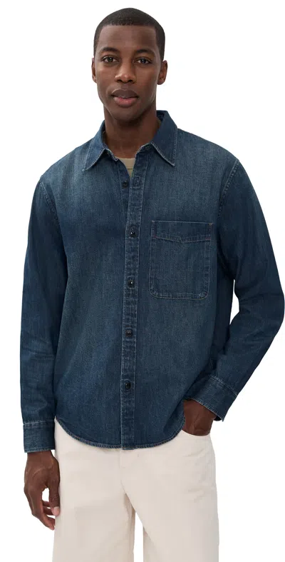 Madewell Denim Button-up Shirt Chambers Wash In Blue