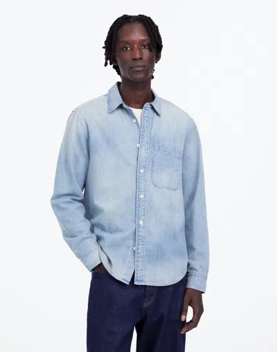 Madewell Denim Button-up Shirt In Blue