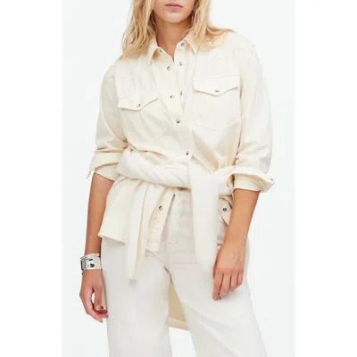 Madewell Denim Button-up Shirt In White