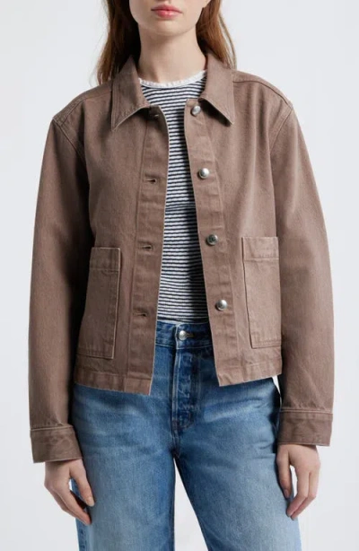 Madewell Denim Chore Jacket In Brown