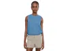 Madewell Denim Cinched Shell Top In Blue