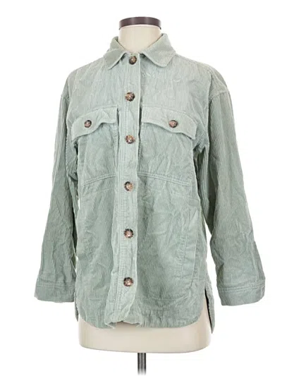 Pre-owned Madewell Denim Jacket In Green