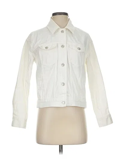 Pre-owned Madewell Denim Jacket In White