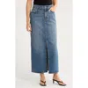Madewell Womens Slit Denim Denim Skirt In Blue