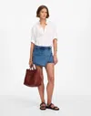 Madewell Denim Micro Mini Skort In Northam Wash