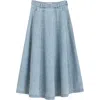 Madewell Denim Midi Skirt In Edmonson Wash
