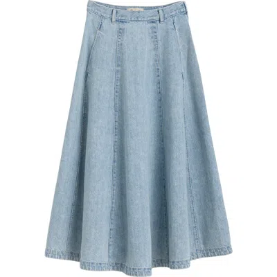 Madewell Denim Midi Skirt In Edmonson Wash