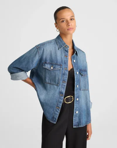 Madewell Denim Oversized Shirt-jacket In Blue