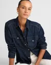 Madewell Denim Oversized Western Shirt Rinse Wash In Blue