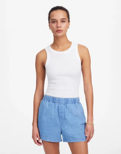 Madewell Denim Pull-on Shorts In Marnie Wash