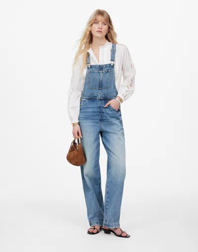 Madewell Denim Relaxed Carpenter Overalls In Lewisburg Wash