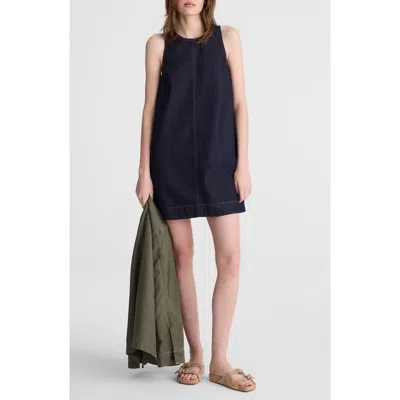 Madewell Denim Shift Minidress In Blue