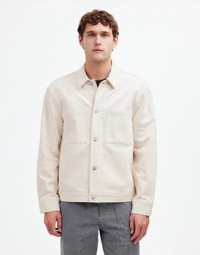 Madewell Denim Shirt-jacket In Ecru  Wash