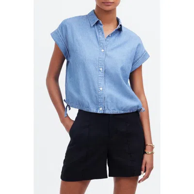 Madewell Denim Side Tie Shirt In Aurea Wash