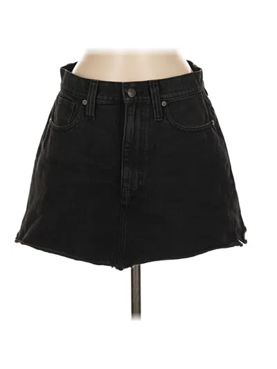 Pre-owned Madewell Denim Skirt In Black