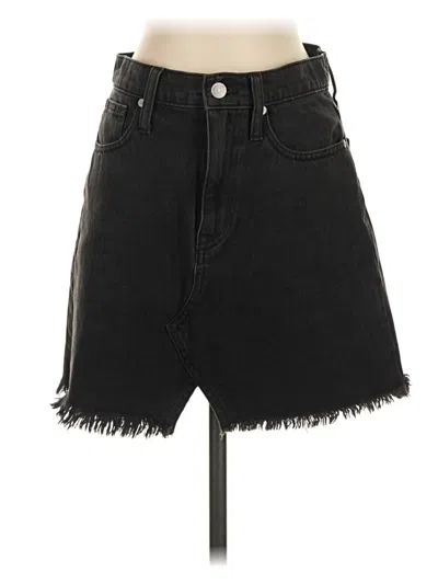 Pre-owned Madewell Denim Skirt In Black