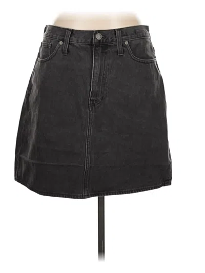 Pre-owned Madewell Denim Skirt In Black