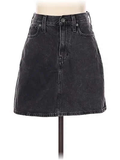 Pre-owned Madewell Denim Skirt In Black