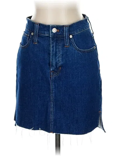 Pre-owned Madewell Denim Skirt In Blue