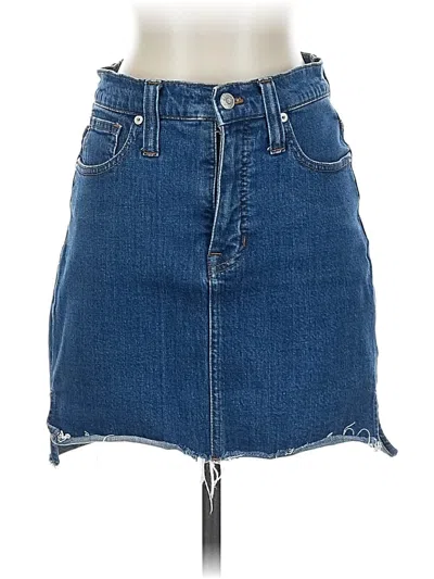 Pre-owned Madewell Denim Skirt In Blue