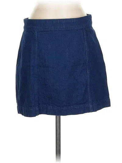 Pre-owned Madewell Denim Skirt In Blue