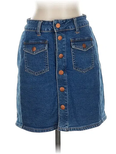 Pre-owned Madewell Denim Skirt In Blue