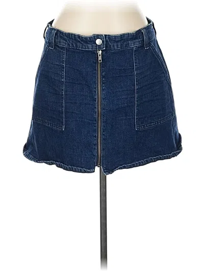 Pre-owned Madewell Denim Skirt In Blue