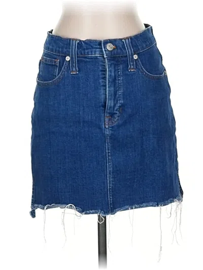 Pre-owned Madewell Denim Skirt In Blue