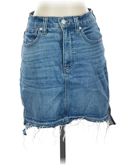 Pre-owned Madewell Denim Skirt In Blue