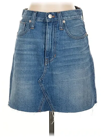 Pre-owned Madewell Denim Skirt In Blue