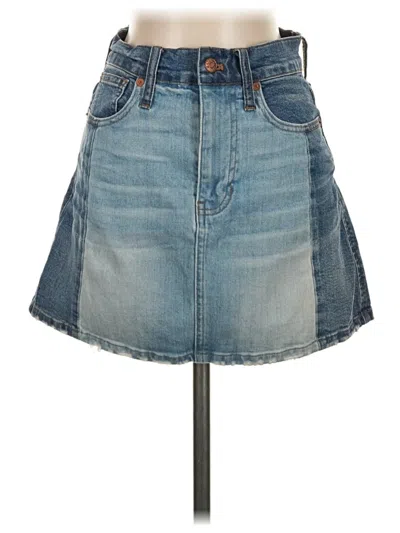 Pre-owned Madewell Denim Skirt In Blue