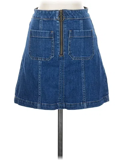 Pre-owned Madewell Denim Skirt In Blue