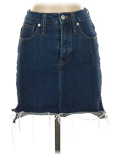 Pre-owned Madewell Denim Skirt In Blue