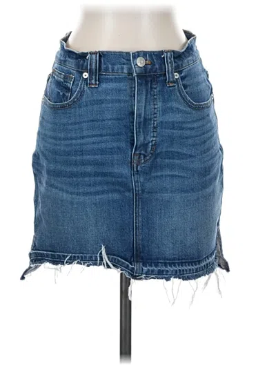 Pre-owned Madewell Denim Skirt In Blue