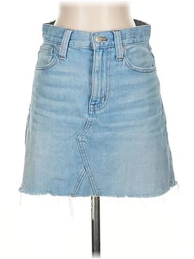Pre-owned Madewell Denim Skirt In Blue