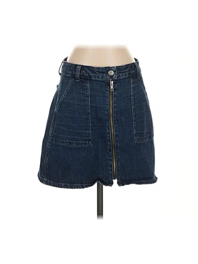 Pre-owned Madewell Denim Skirt In Blue