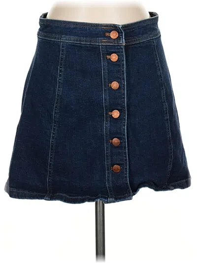 Pre-owned Madewell Denim Skirt In Blue